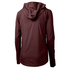 Washington Commanders Cutter & Buck Women's Adapt Eco Knit Hybrid Recycled Full-Zip Hoodie Burgundy