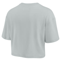 Fanatics Green Bay Packers Women's Elements Super Soft Boxy Cropped T-Shirt Gray