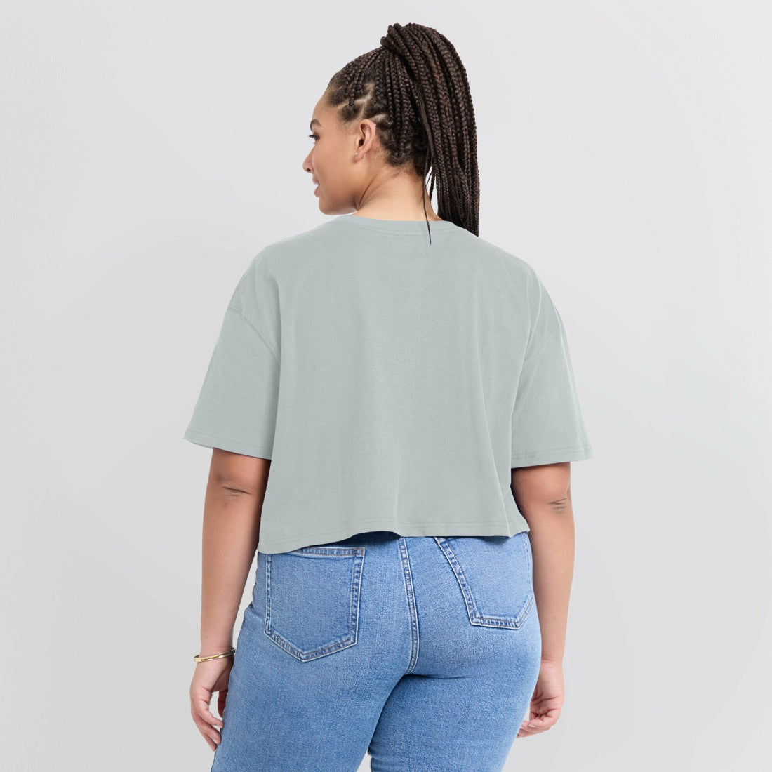 Fanatics Green Bay Packers Women's Elements Super Soft Boxy Cropped T-Shirt Gray