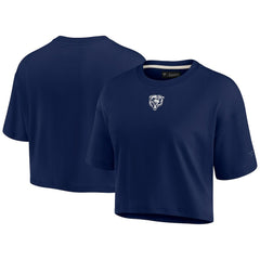 Fanatics Chicago Bears Women's Elements Super Soft Boxy Cropped T-Shirt Navy