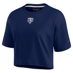 Fanatics Chicago Bears Women's Elements Super Soft Boxy Cropped T-Shirt Navy