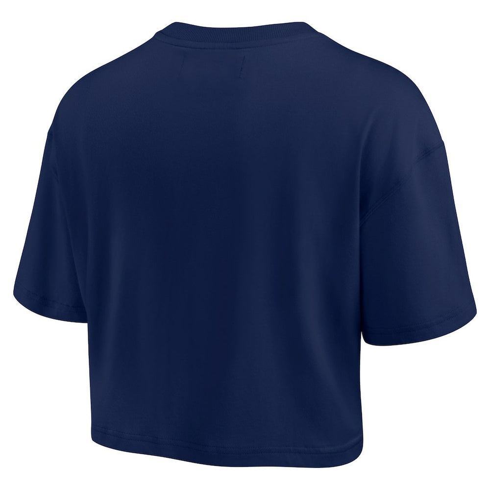 Fanatics Chicago Bears Women's Elements Super Soft Boxy Cropped T-Shirt Navy