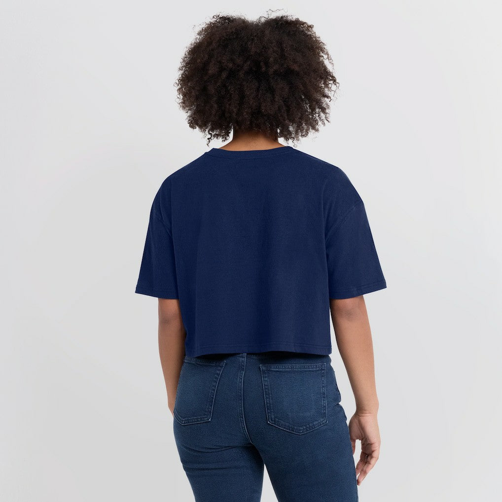 Fanatics Dallas Cowboys Women's Elements Super Soft Boxy Cropped T-Shirt Navy