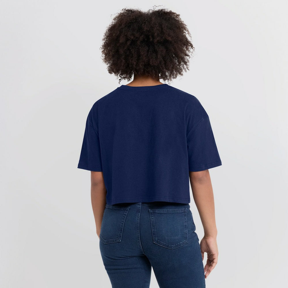 Fanatics New England Patriots Women's Elements Super Soft Boxy Cropped T-Shirt Navy