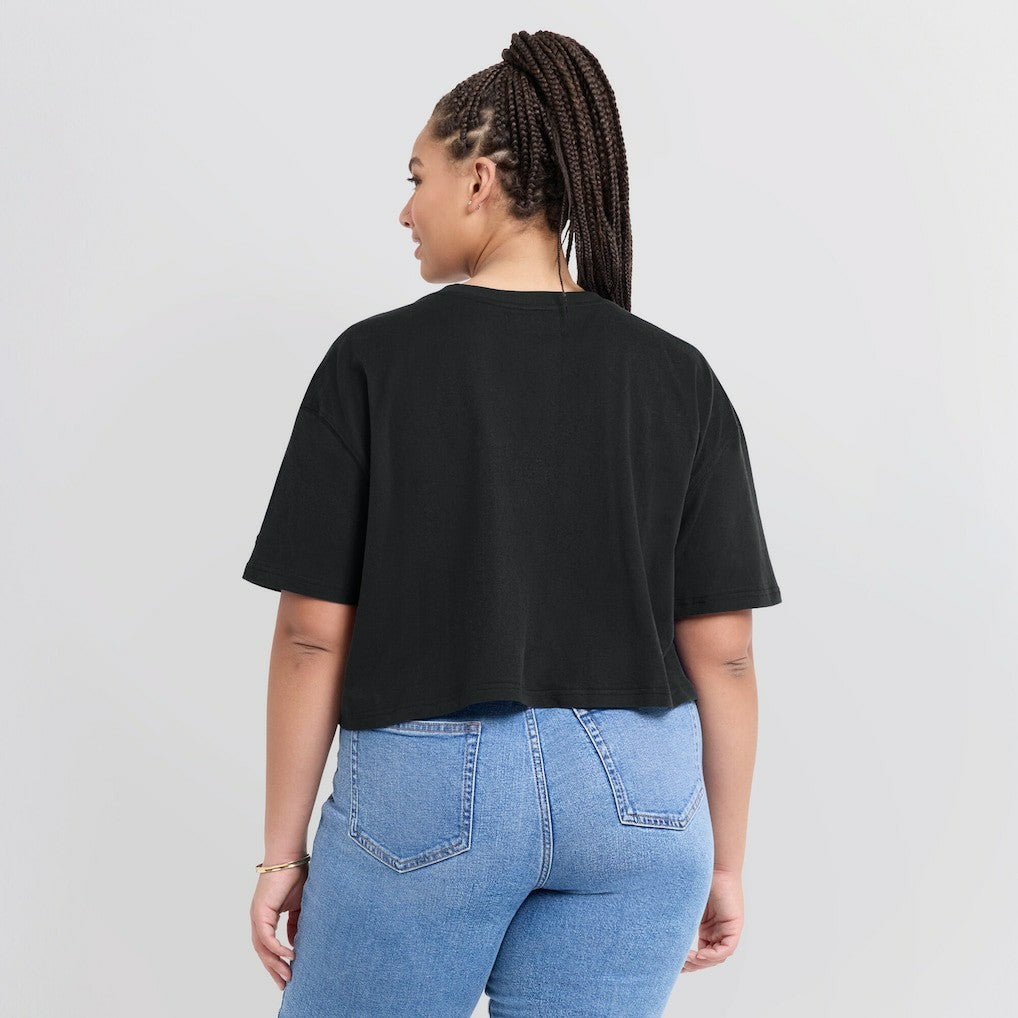Fanatics Pittsburgh Steelers Women's Elements Super Soft Boxy Cropped T-Shirt Black