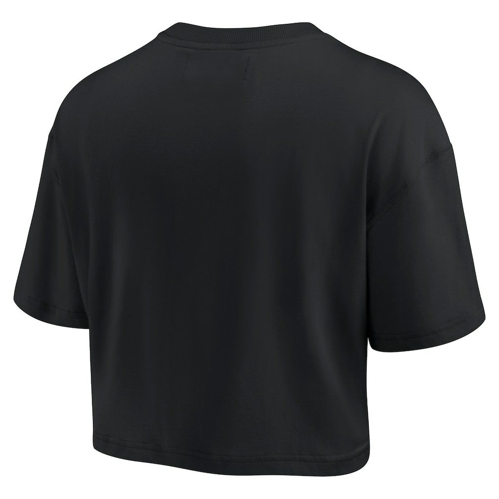 Fanatics Cincinnati Bengals Women's Elements Super Soft Boxy Cropped T-Shirt Black