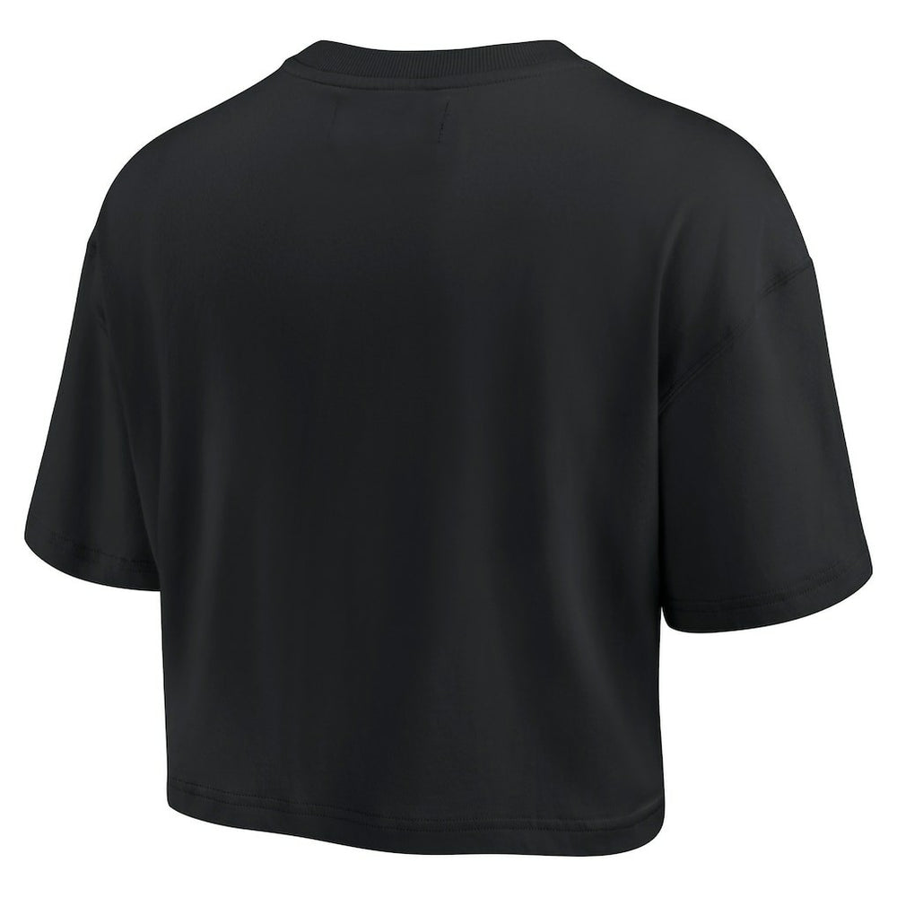 Fanatics Cincinnati Bengals Women's Elements Super Soft Boxy Cropped T-Shirt Black