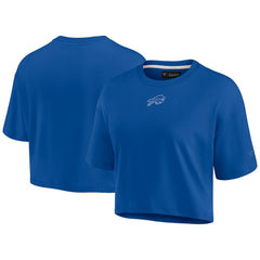 Fanatics Buffalo Bills Women's Elements Super Soft Boxy Cropped T-Shirt Royal