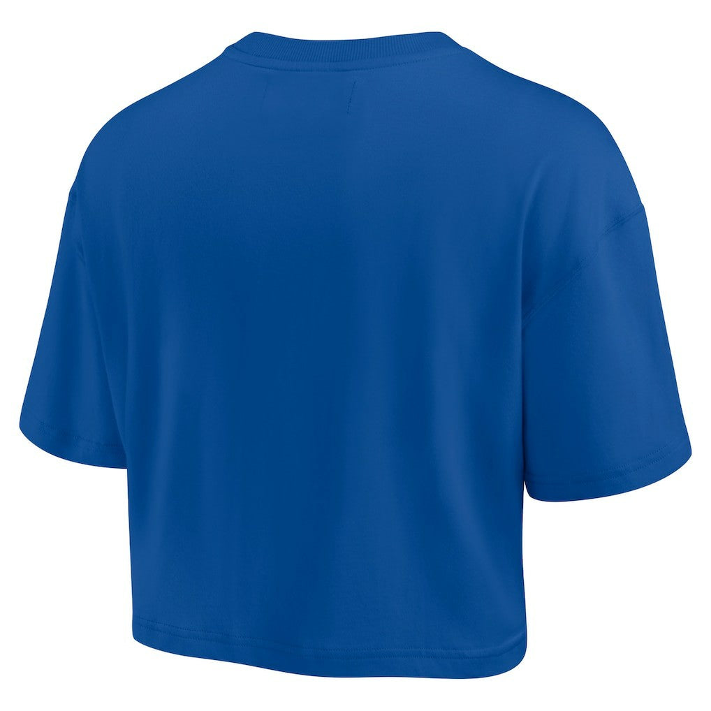 Fanatics Buffalo Bills Women's Elements Super Soft Boxy Cropped T-Shirt Royal