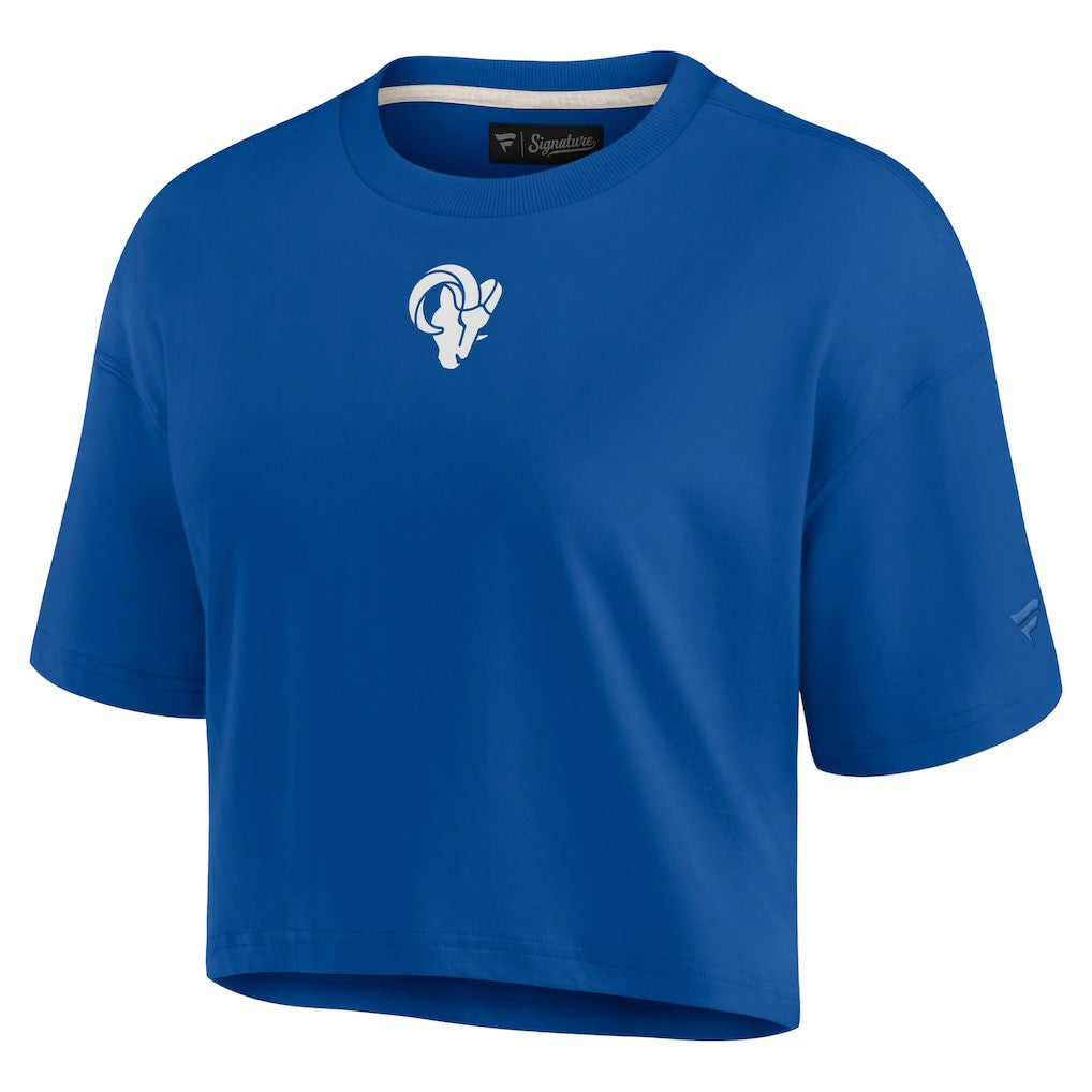Fanatics Los Angeles Rams Women's Elements Super Soft Boxy Cropped T-Shirt Royal