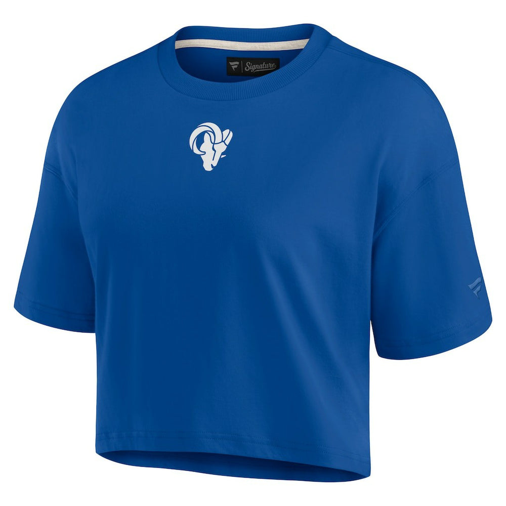 Fanatics Los Angeles Rams Women's Elements Super Soft Boxy Cropped T-Shirt Royal
