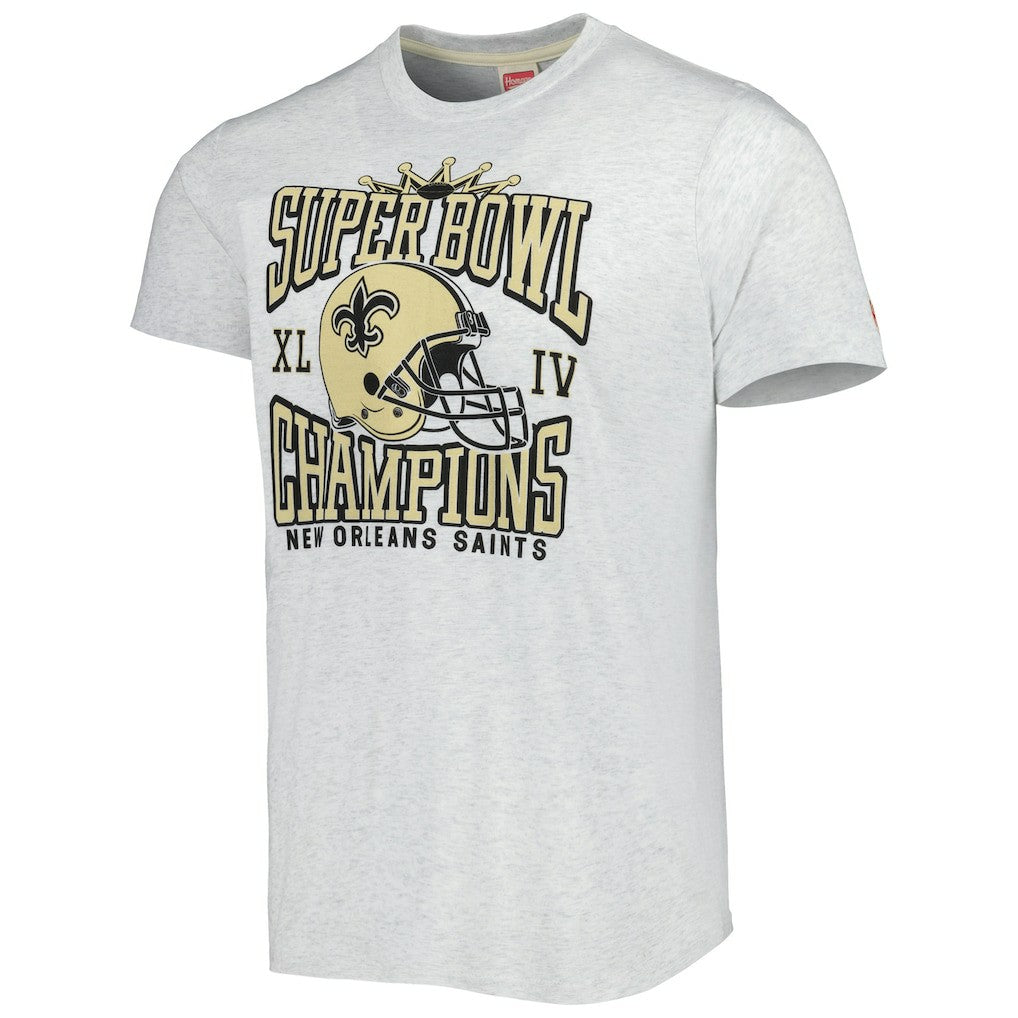 New Orleans Saints Homage Champs Hyper Local Tri-Blend T-Shirt Ash