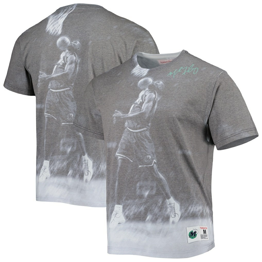 Michael Finley Dallas Mavericks Above The Rim T-Shirt for sale Heather Gray | Mitchell & Ness Lifestyle
