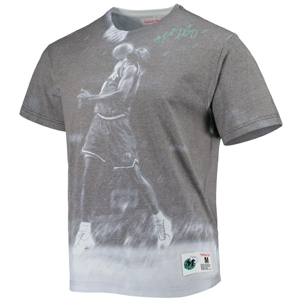 Michael Finley Dallas Mavericks Above The Rim T-Shirt for sale Heather Gray | Mitchell & Ness Lifestyle