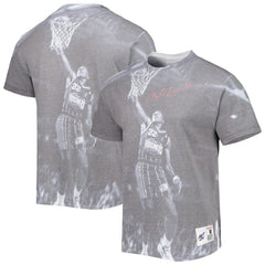 Clyde Drexler Houston Rockets Above The Rim T-Shirt Heather Gray | Mitchell & Ness Lifestyle
