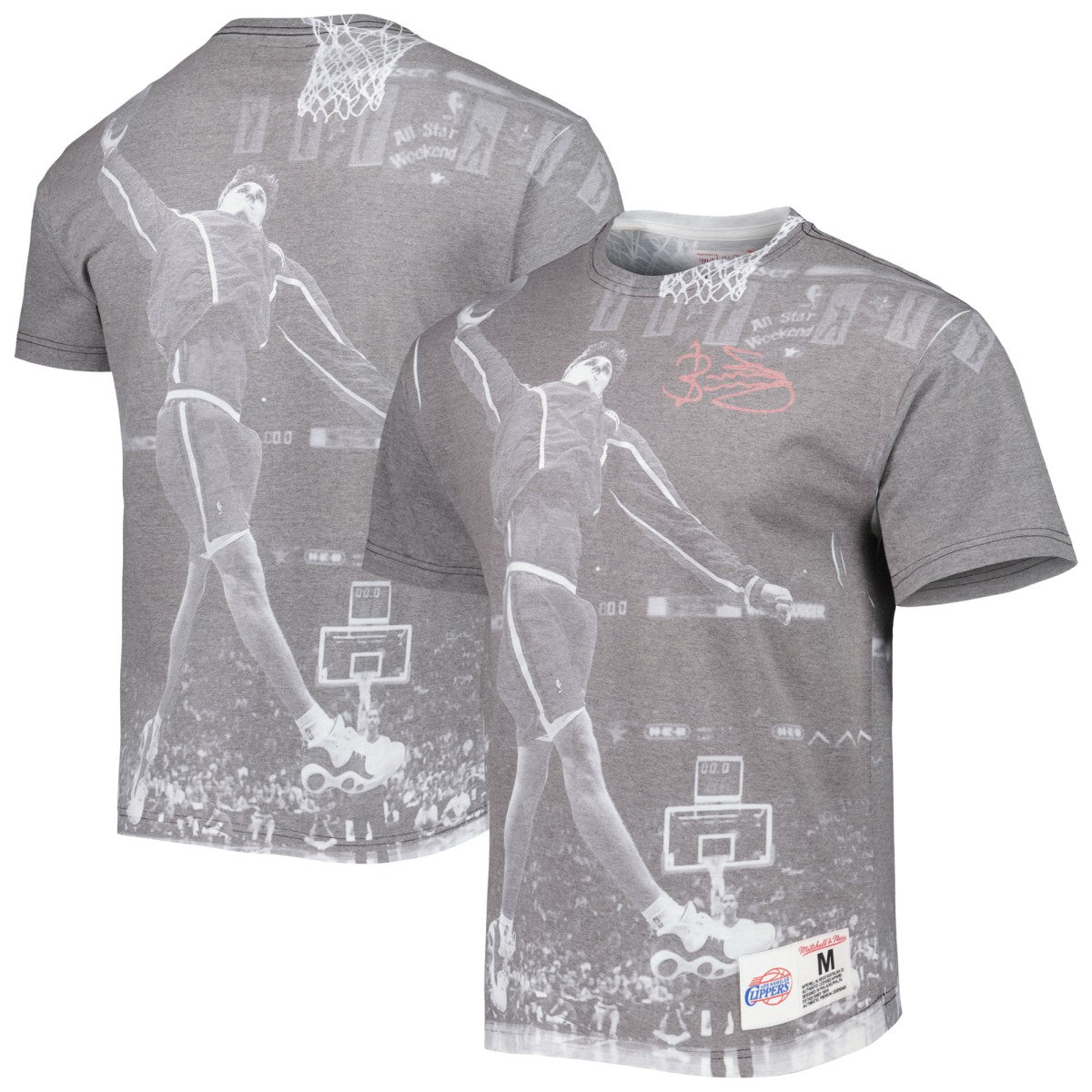 Brent Barry LA Clippers Above The Rim T-Shirt Heather Gray | Mitchell & Ness discount