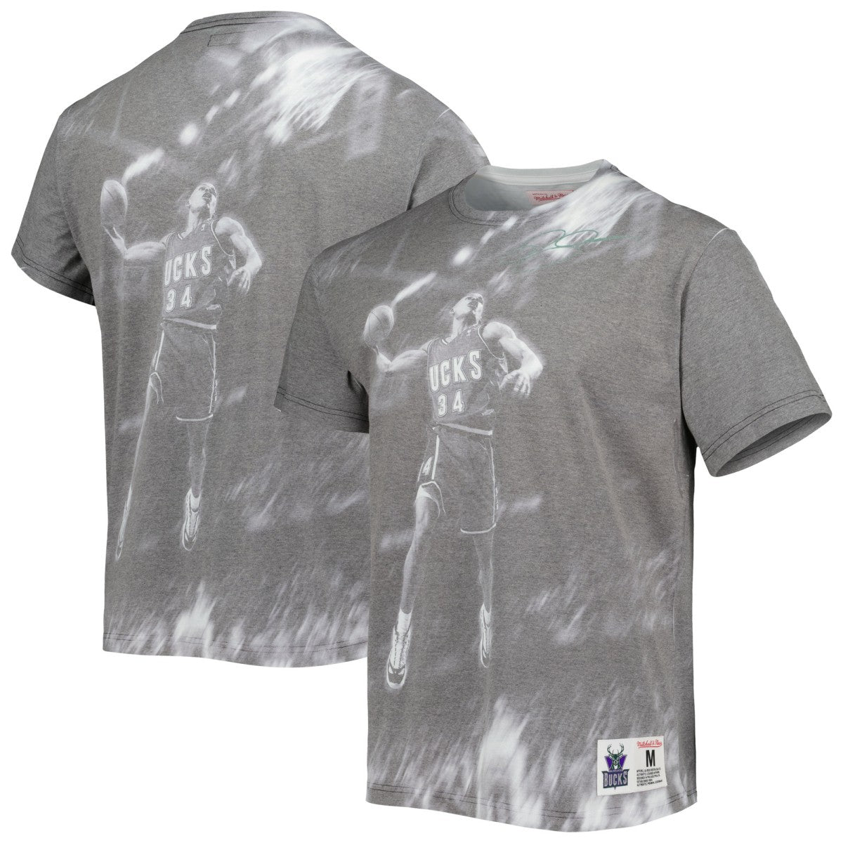 Ray Allen Milwaukee Bucks Above The Rim T-Shirt Gray | Mitchell & Ness