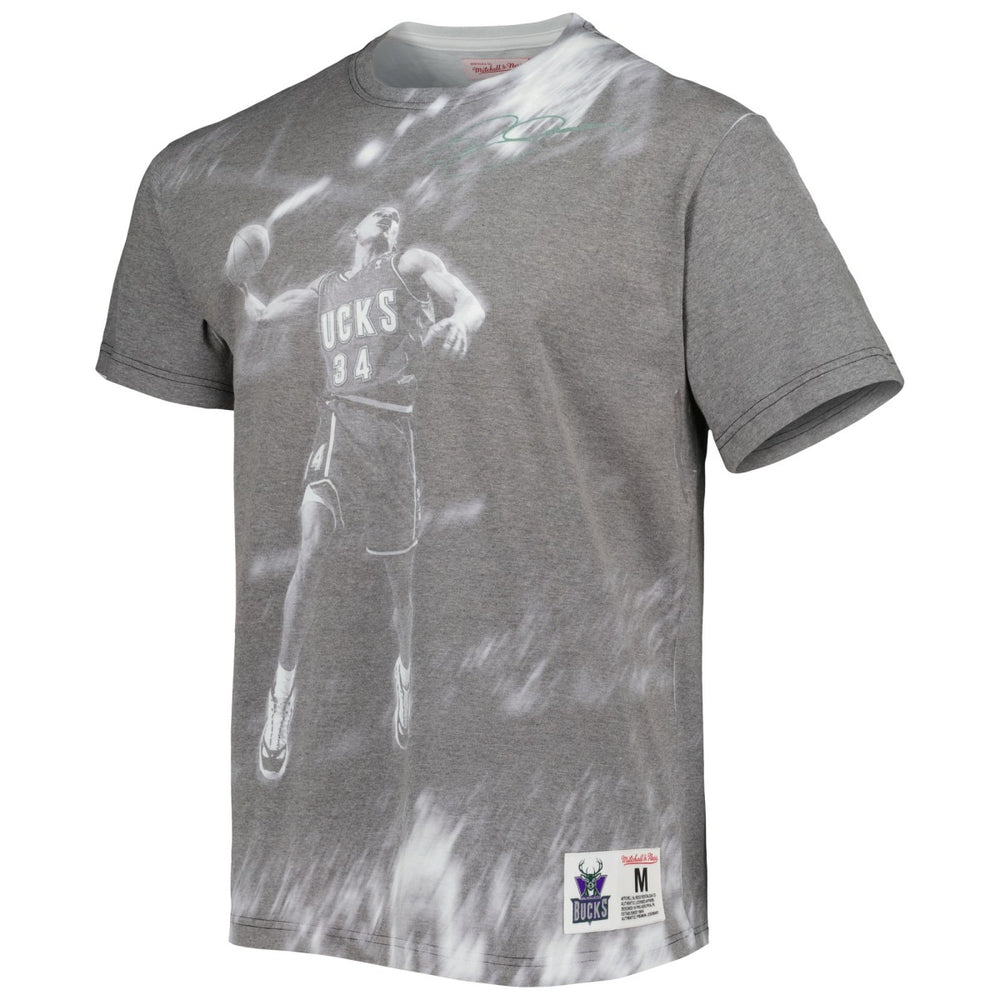 Ray Allen Milwaukee Bucks Above The Rim T-Shirt Gray | Mitchell & Ness