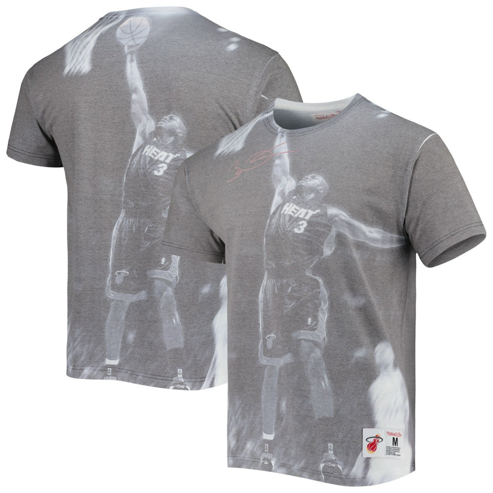 Dwyane Wade Miami Heat Above The Rim T-Shirt Heather Gray | Mitchell & Ness online