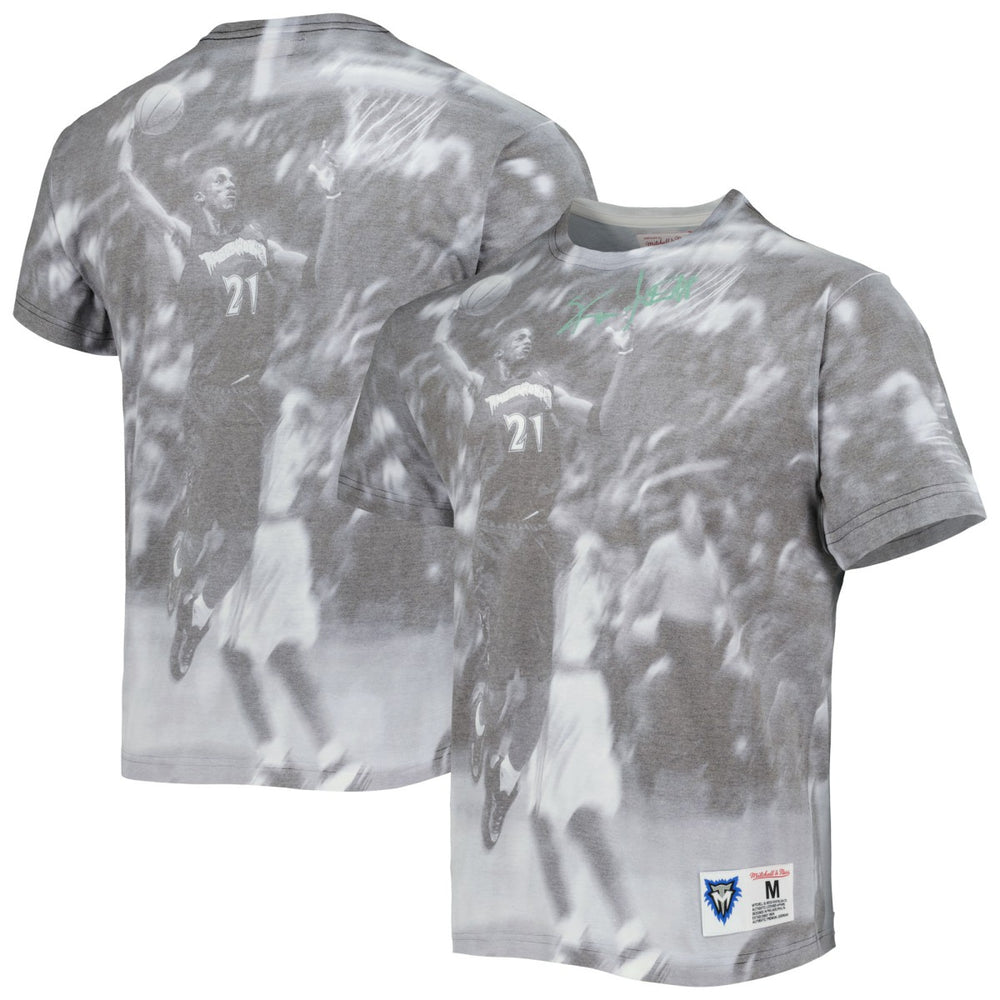 Kevin Garnett Minnesota Timberwolves Above The Rim T-Shirt Heather Gray | Mitchell & Ness US