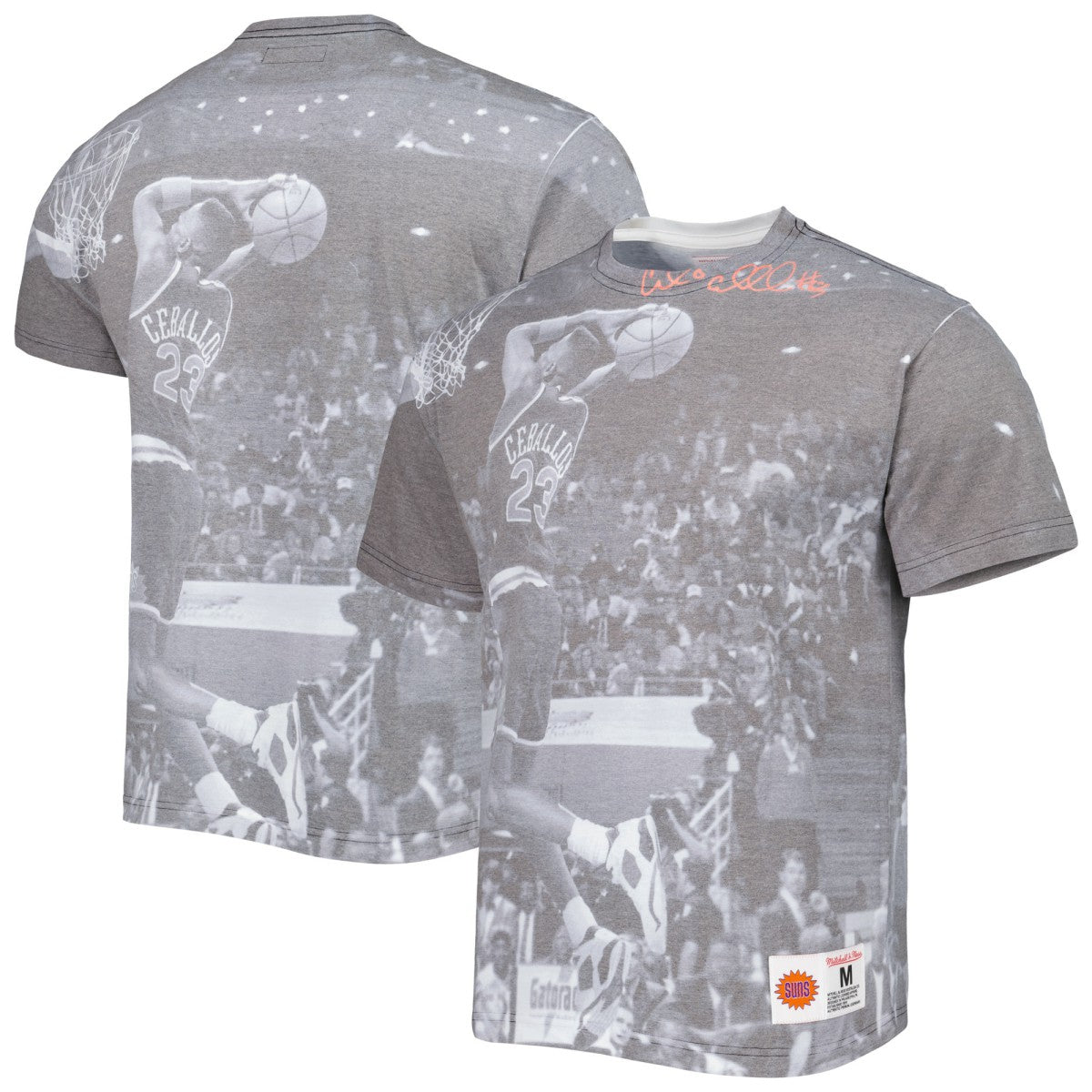 Cedric Ceballos Phoenix Suns Above The Rim T-Shirt Heather Gray | Mitchell & Ness online