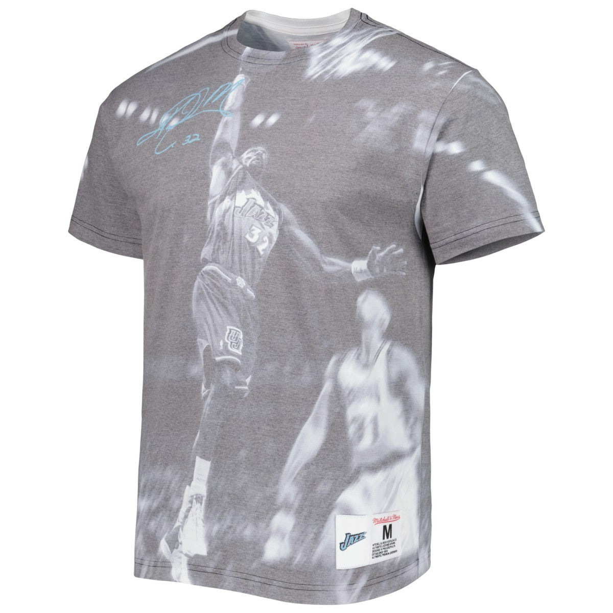 Karl Malone Utah Jazz Above The Rim T-Shirt Heather Gray | Mitchell & Ness online