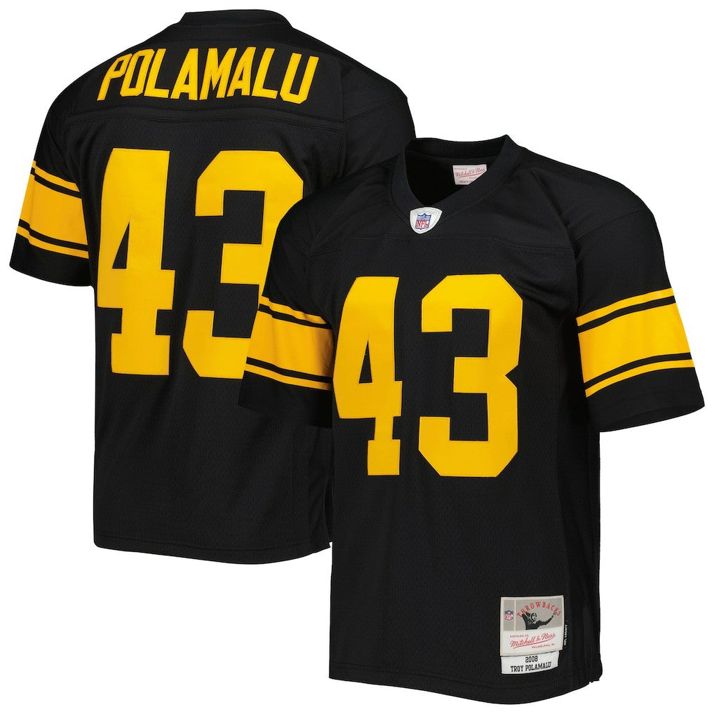 Mitchell & Ness Troy Polamalu Pittsburgh Steelers Legacy Replica Jersey Black