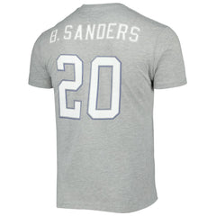 Mitchell & Ness Barry Sanders Detroit Lions Retired Player Logo Name & Number T-Shirt Gray