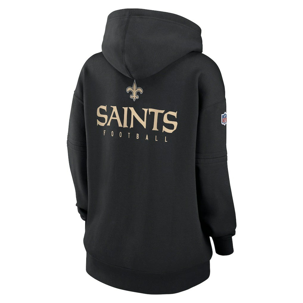 Nike New Orleans Saints Women's 2023 Sideline Club Fleece Pullover Hoodie Black