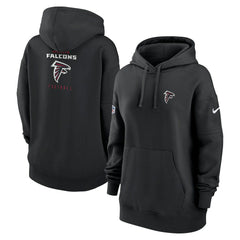 Nike Atlanta Falcons Women's 2023 Sideline Club Fleece Pullover Hoodie Black