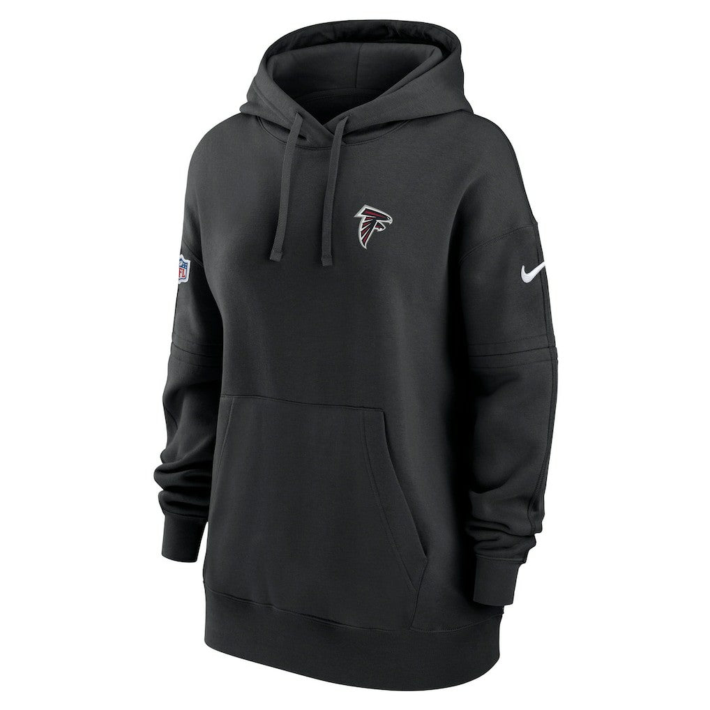 Nike Atlanta Falcons Women's 2023 Sideline Club Fleece Pullover Hoodie Black