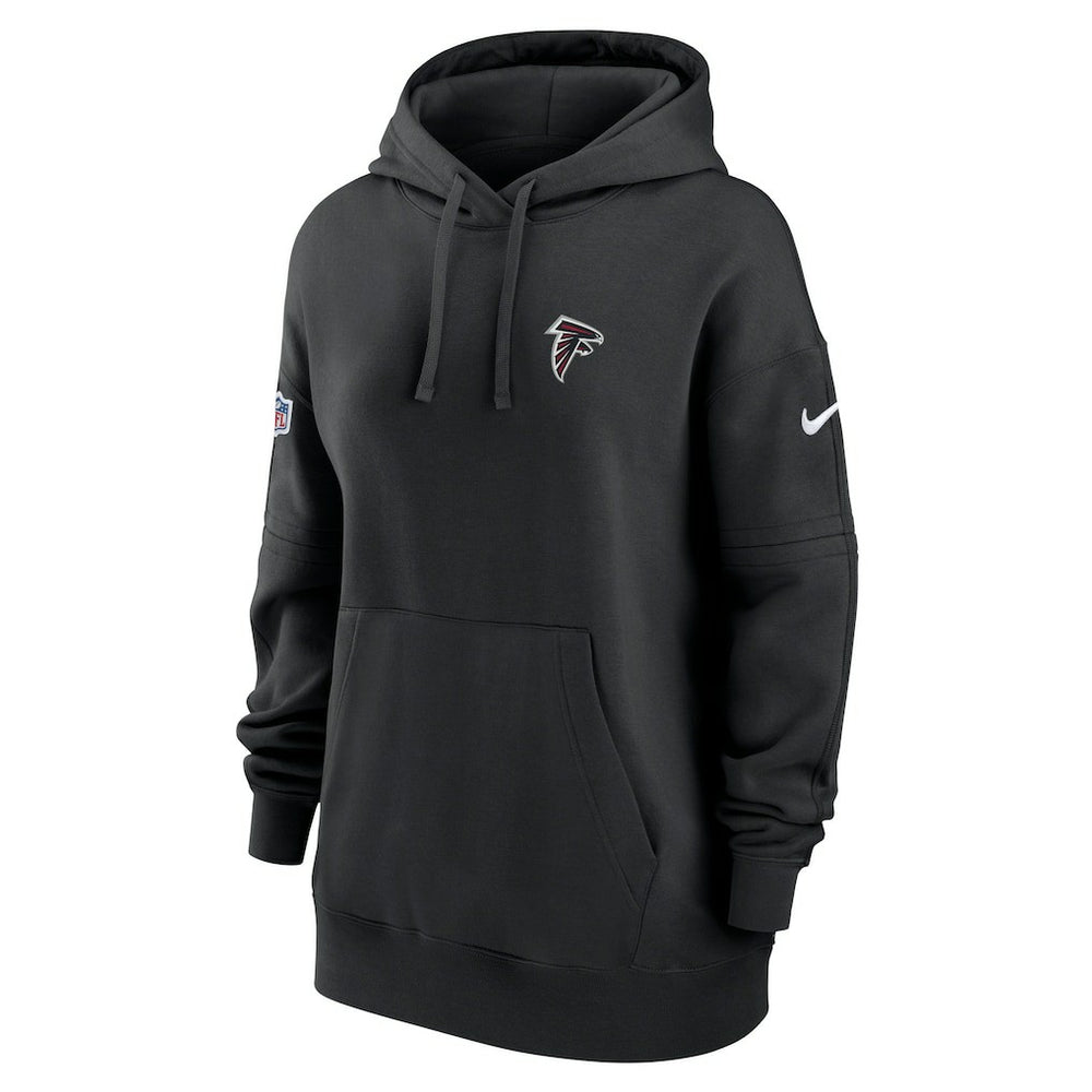 Nike Atlanta Falcons Women's 2023 Sideline Club Fleece Pullover Hoodie Black