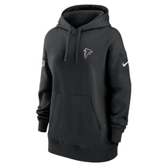Nike Atlanta Falcons Women's 2023 Sideline Club Fleece Pullover Hoodie Black
