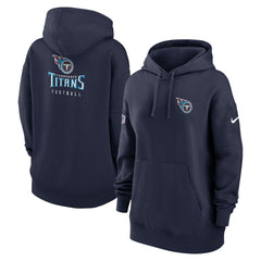 Nike Tennessee Titans Women's 2023 Sideline Club Fleece Pullover Hoodie Navy