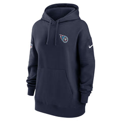 Nike Tennessee Titans Women's 2023 Sideline Club Fleece Pullover Hoodie Navy