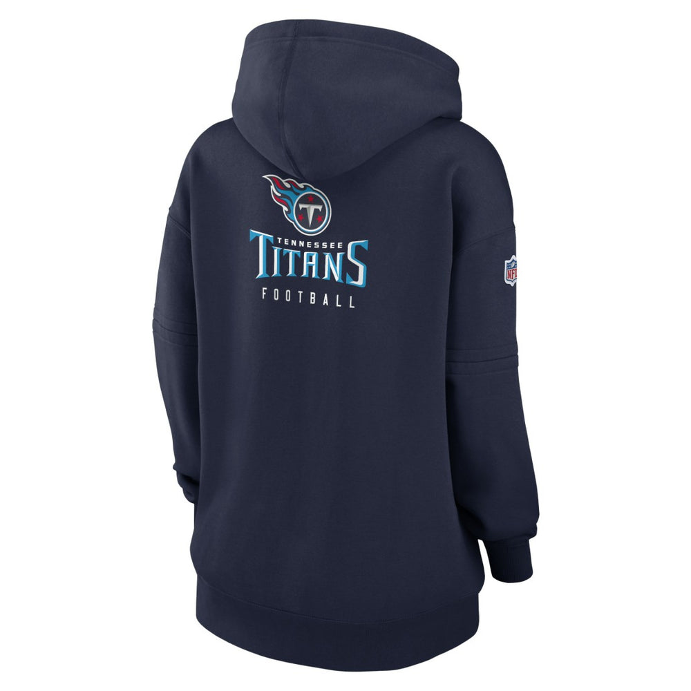 Nike Tennessee Titans Women's 2023 Sideline Club Fleece Pullover Hoodie Navy