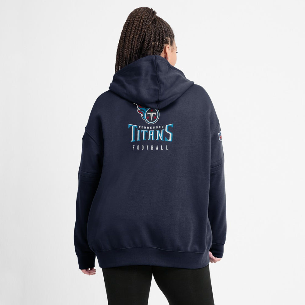 Nike Tennessee Titans Women's 2023 Sideline Club Fleece Pullover Hoodie Navy