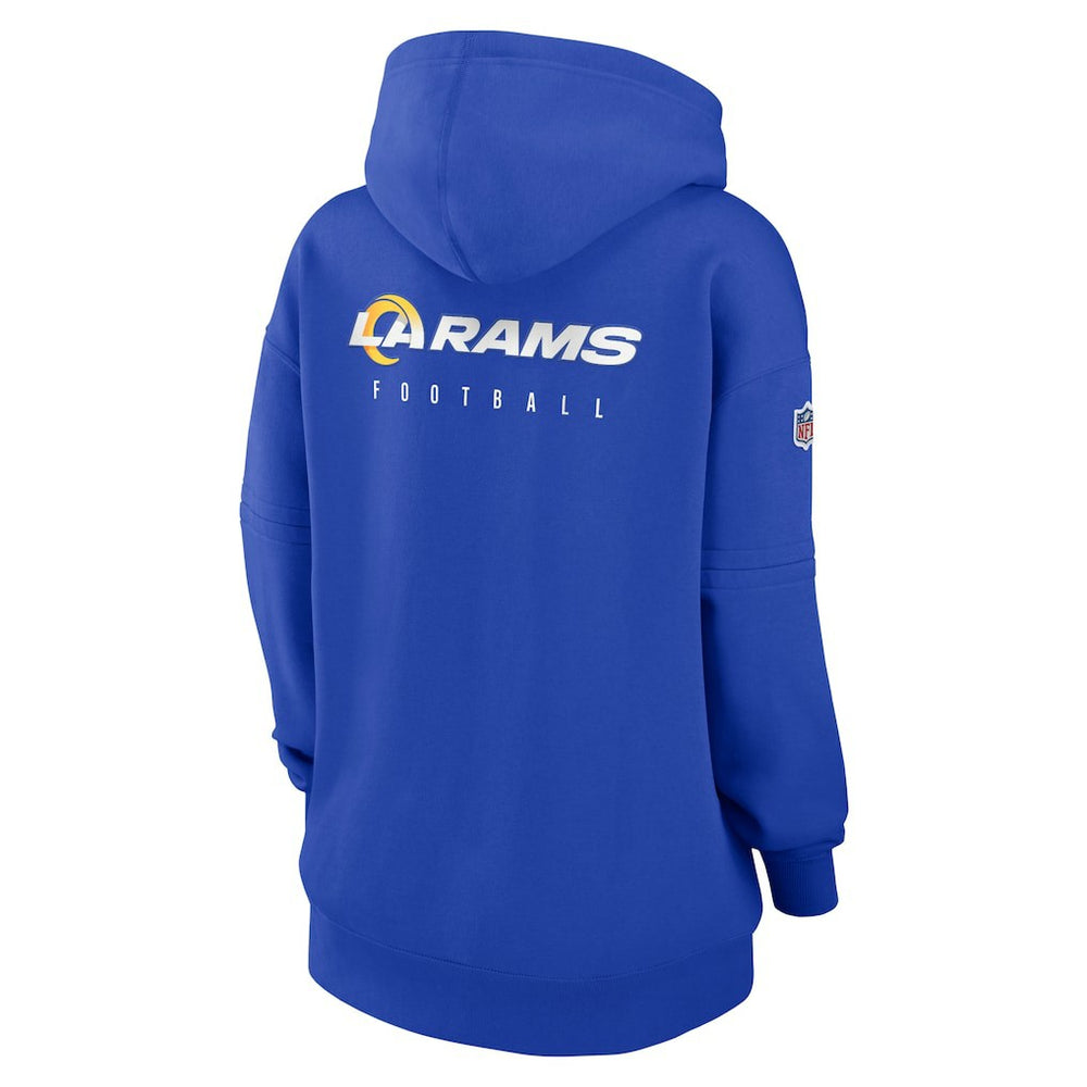 Nike Los Angeles Rams Women's 2023 Sideline Club Fleece Pullover Hoodie Royal