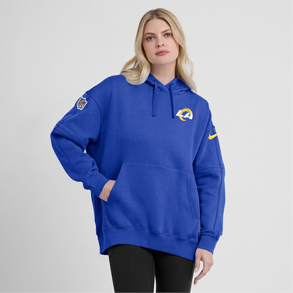 Nike Los Angeles Rams Women's 2023 Sideline Club Fleece Pullover Hoodie Royal