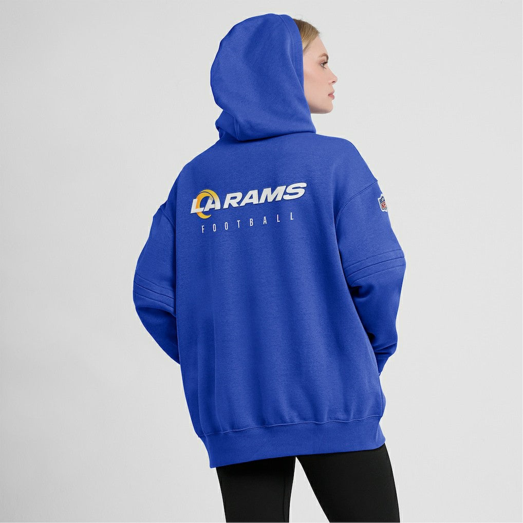 Nike Los Angeles Rams Women's 2023 Sideline Club Fleece Pullover Hoodie Royal