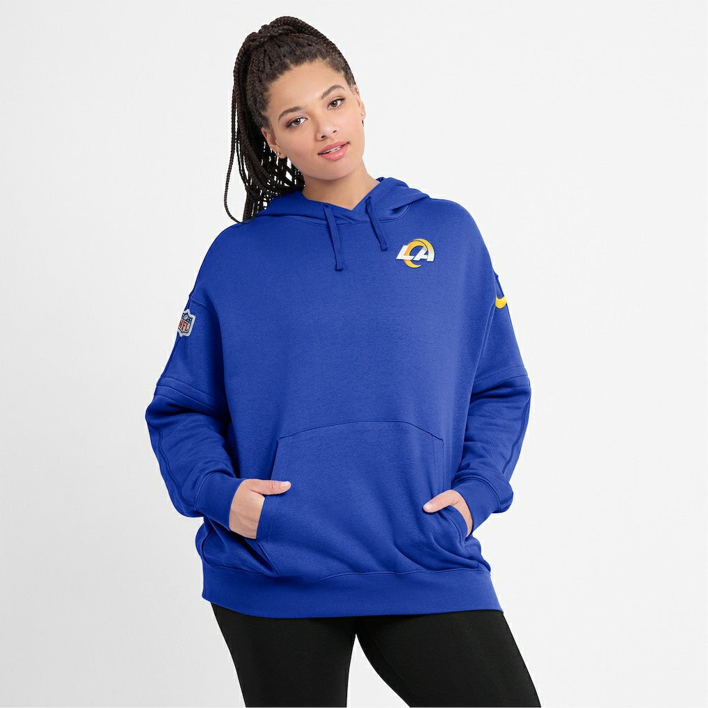 Nike Los Angeles Rams Women's 2023 Sideline Club Fleece Pullover Hoodie Royal