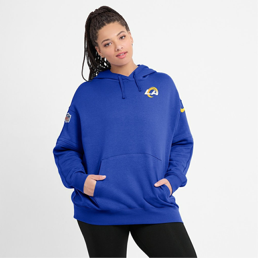 Nike Los Angeles Rams Women's 2023 Sideline Club Fleece Pullover Hoodie Royal