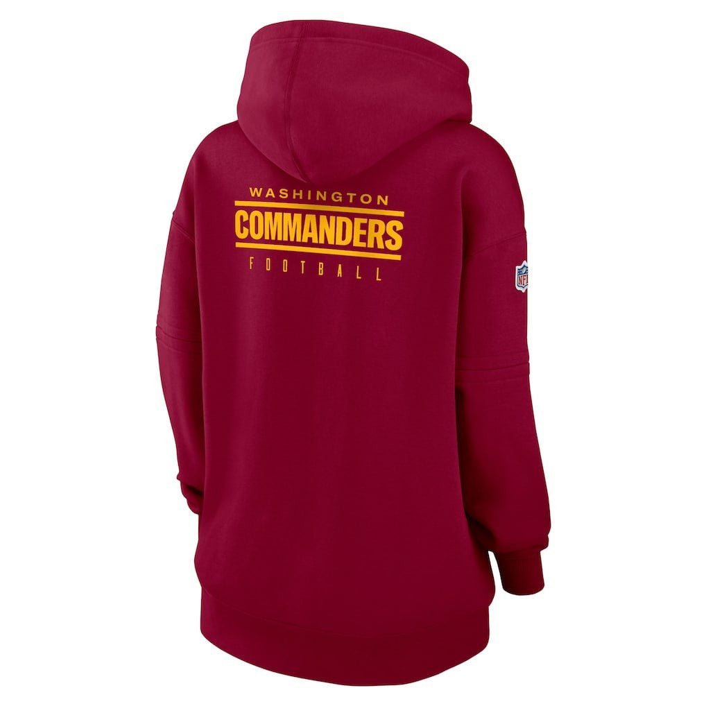 Nike Washington Commanders Women's 2023 Sideline Club Fleece Pullover Hoodie Burgundy