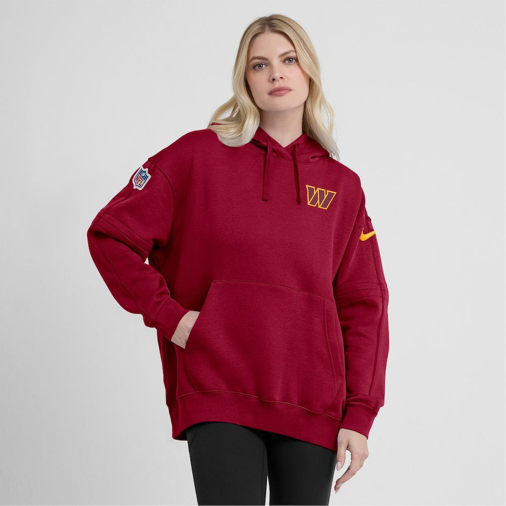 Nike Washington Commanders Women's 2023 Sideline Club Fleece Pullover Hoodie Burgundy