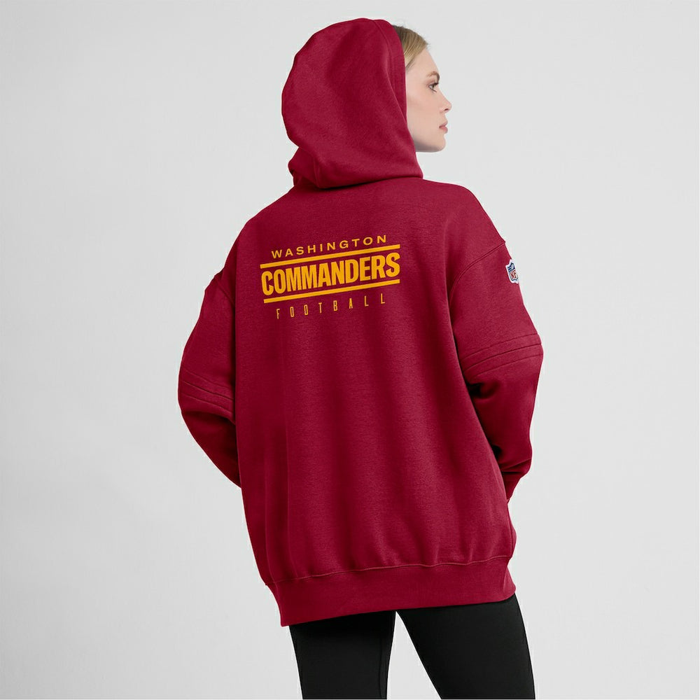 Nike Washington Commanders Women's 2023 Sideline Club Fleece Pullover Hoodie Burgundy
