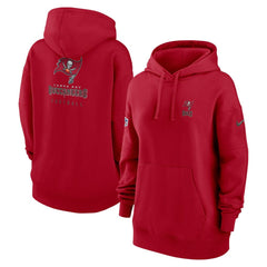 Nike Tampa Bay Buccaneers Women's 2023 Sideline Club Fleece Pullover Hoodie Red
