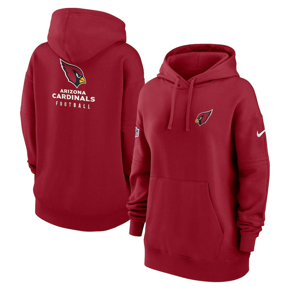 Nike Arizona Cardinals Women's 2023 Sideline Club Fleece Pullover Hoodie Cardinal