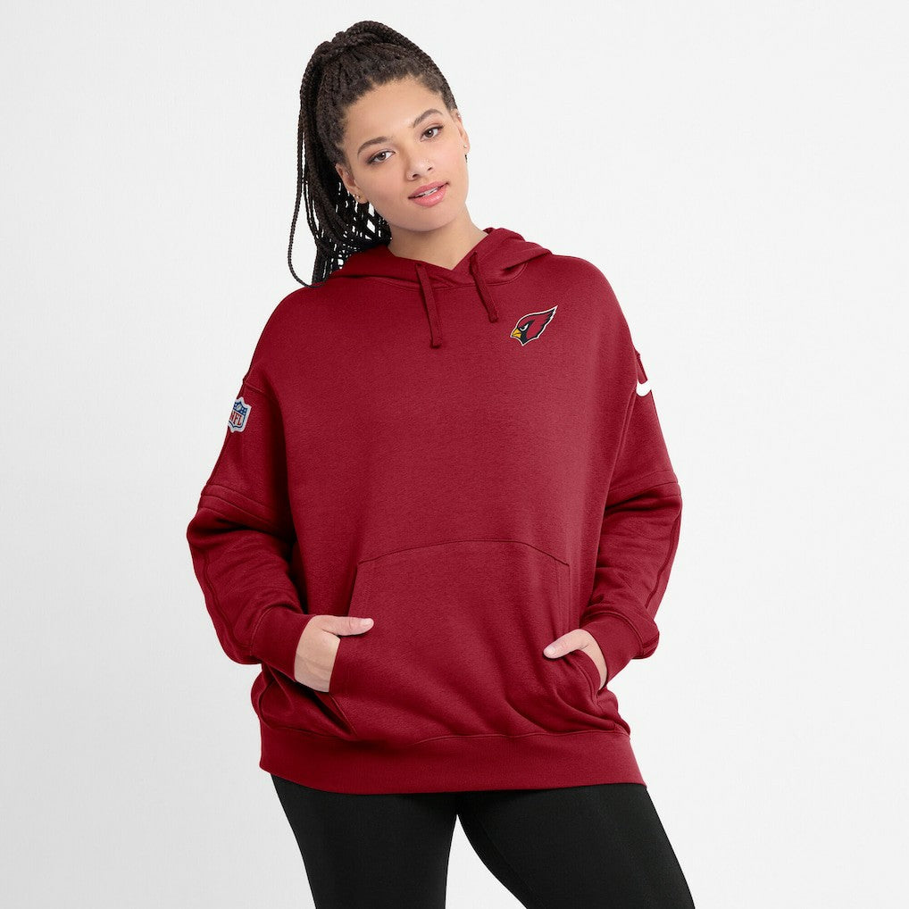 Nike Arizona Cardinals Women's 2023 Sideline Club Fleece Pullover Hoodie Cardinal