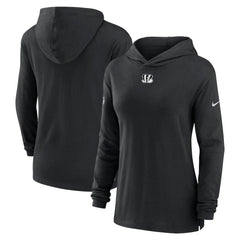 Nike Cincinnati Bengals Women's Sideline Performance Long Sleeve Hoodie T-Shirt Black