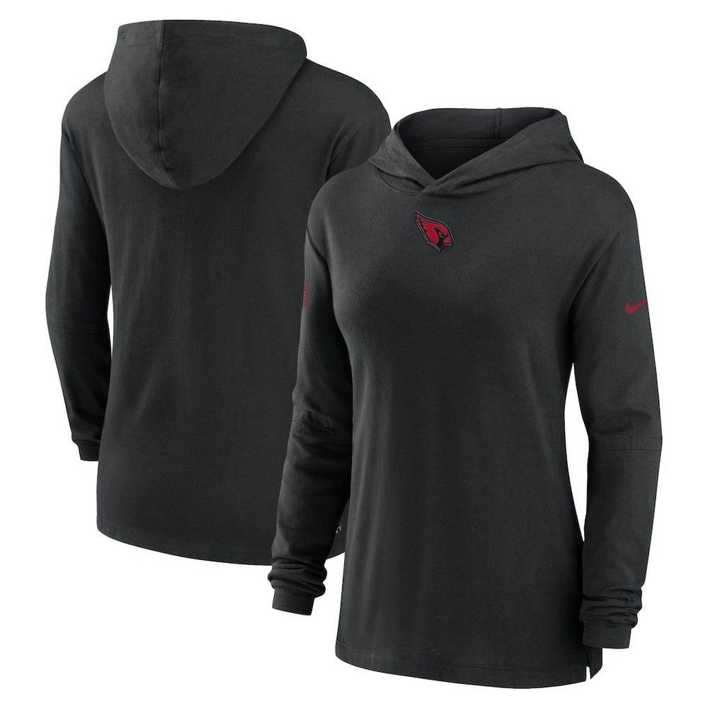 Nike Arizona Cardinals Women's Sideline Performance Long Sleeve Hoodie T-Shirt Black